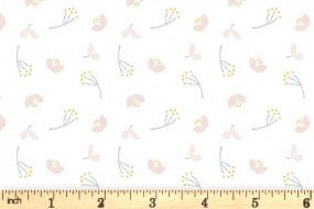 Lewis & Irene Heart of Summer Fabric Collection Petal Play on White Premium 100% Cotton Quilt Shop Quality Fabrics