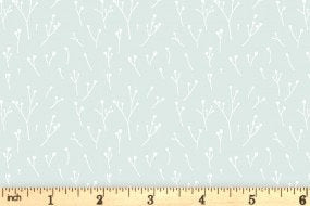 Lewis & Irene Heart of Summer Fabric Collection Scattered Seeds on Dark Duck Egg Blue Premium 100% Cotton Quilt Shop Quality Fabrics