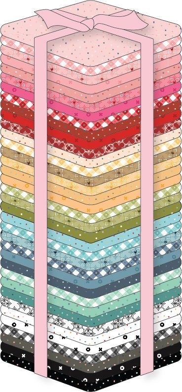 Poppie Cotton Hippie Chicks Quilt Kit Featuring Poppie Cotton Farmhouse Favorites Fabrics Finished Size: 68"x76" Premium 100% Cotton Fabrics