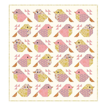 Pen + Paper Patterns Sparrows Quilt Kit Featuring Paintbrush Studios Botanica Fabrics Finished Size: 65.5”x71” Premium 100% Cotton Fabrics