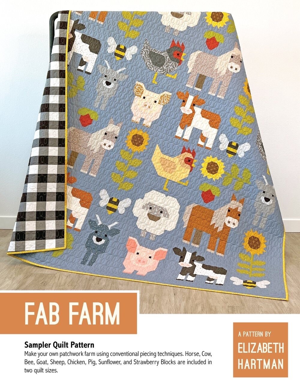 Elizabeth Hartman Fab Farm Quilt Pattern - 2 Size Variations Per Pattern