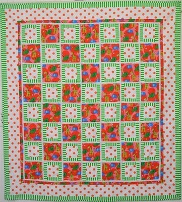 Fabric Cafe Square Dance Quilt Pattern (Uses Only 3 Yards of Fabric For Top) Finished Size: 45"x50"