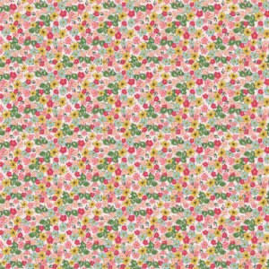 Poppie Cotton Bloom True Fabric Collection Flora on White Premium 100% Cotton Quilt Shop Quality Fabrics