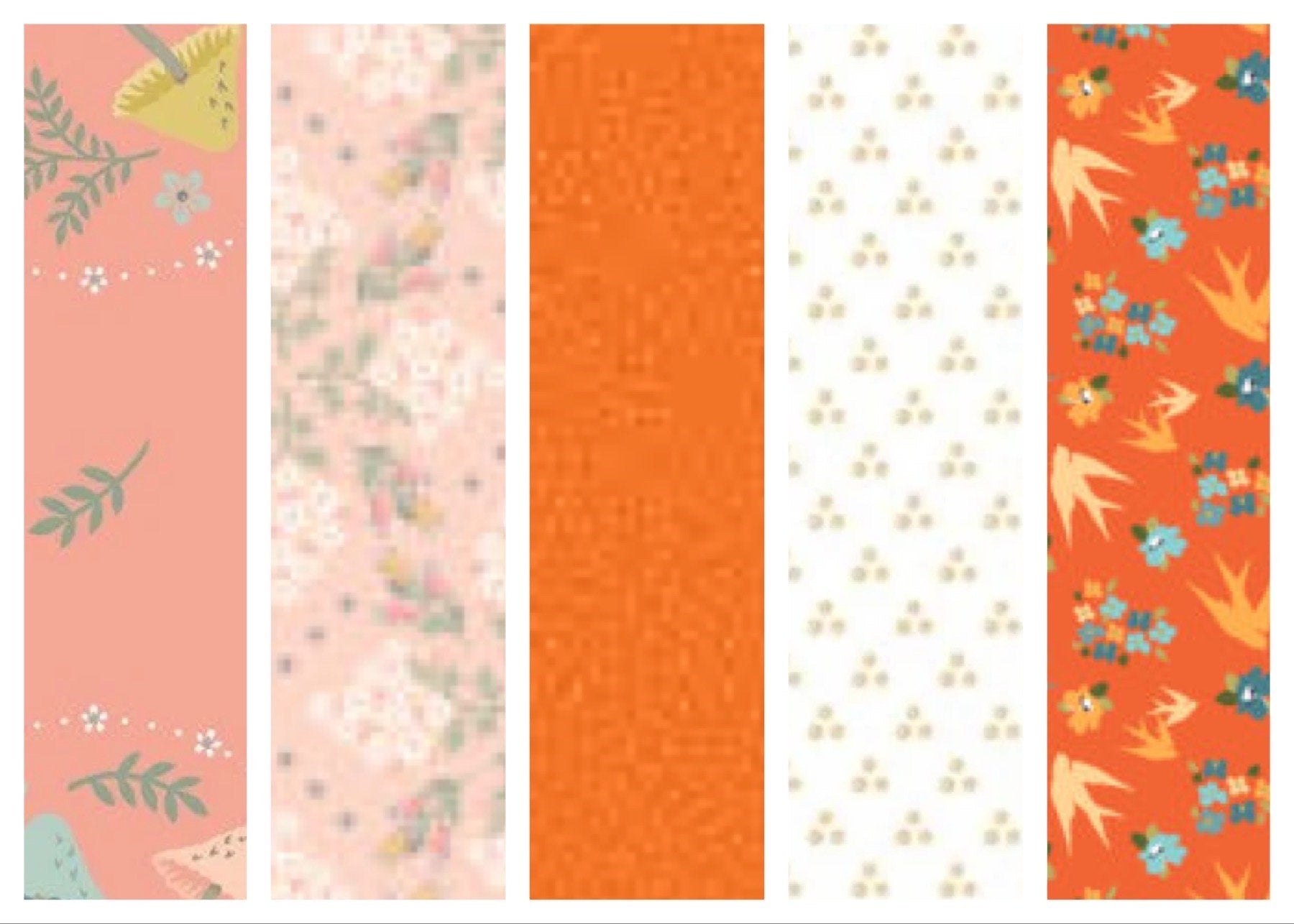 LAST ONE!! Poppie Cotton 5 Yard Bundle Box Assorted Prints on Oranges Premium 100% Cotton Quilt Shop Quality Fabrics