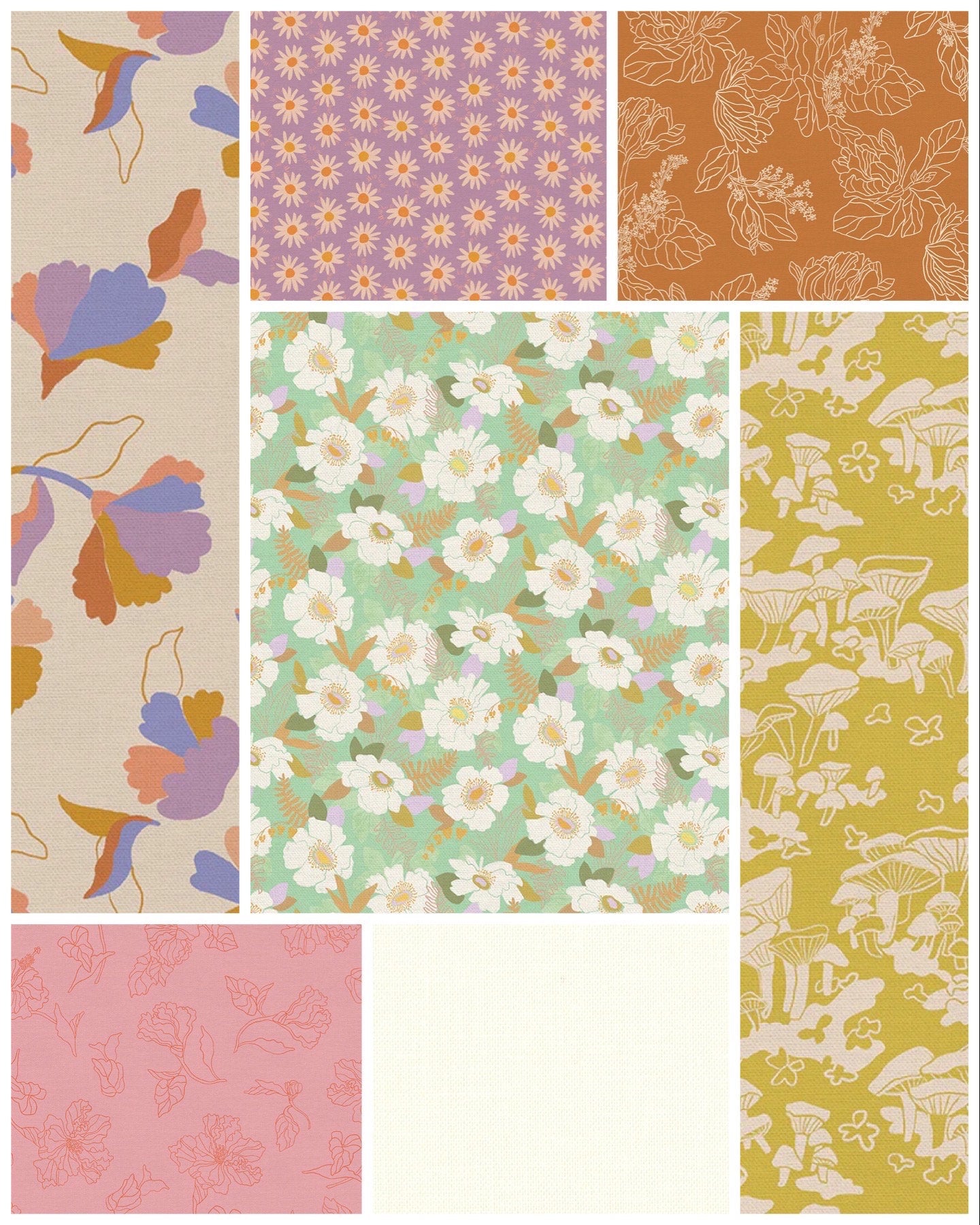 Pen + Paper Patterns Sparrows Quilt Kit Featuring Paintbrush Studios Botanica Fabrics Finished Size: 65.5”x71” Premium 100% Cotton Fabrics