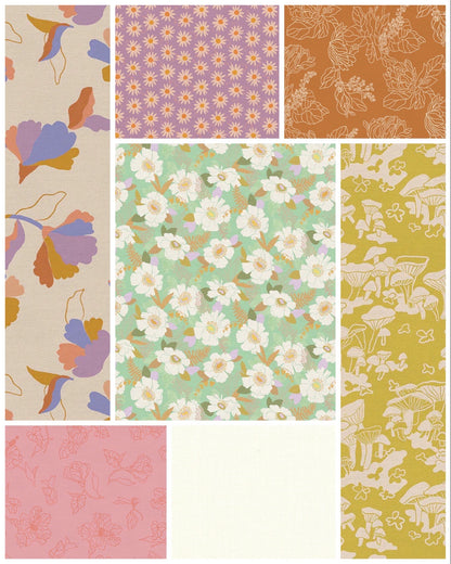 Pen + Paper Patterns Sparrows Quilt Kit Featuring Paintbrush Studios Botanica Fabrics Finished Size: 65.5”x71” Premium 100% Cotton Fabrics