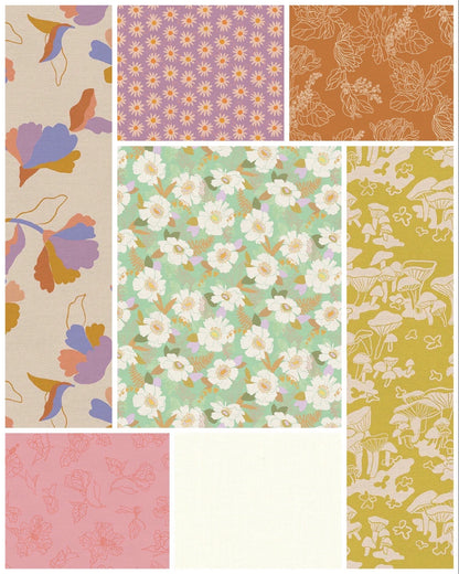 Pen + Paper Patterns Folk Blooms Quilt Kit Featuring Paintbrush Studios Botanica Fabrics Finished Size: 56.5"x69" Premium 100% Cotton Fabric