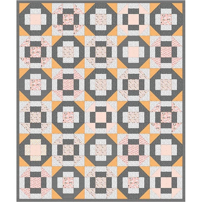 LAST ONE! Bee Sew Inspired Cat's Cradle Quilt Kit Featuring Paintbrush Studio Fabrics 64"x76" Premium 100% Cotton Fabrics