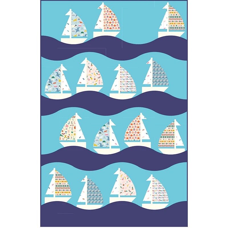 Everyday Stitches Newport Sails Quilt Pattern (3 Size Variations Per Pattern)