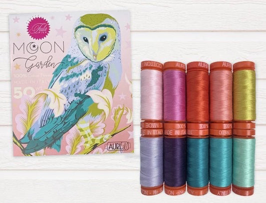 Aurifil Tula Pink Moon Garden 10 Small Spool Thread Set 50WT (Small Spool 220YDS)