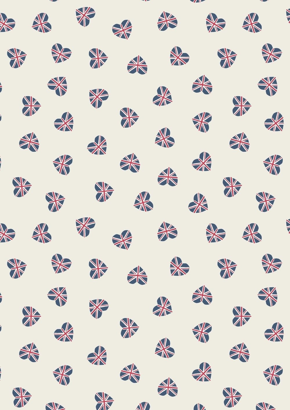 LAST BOLT!! Lewis & Irene Jubilee Fabric Collection Union Jack Hearts on Cream Premium 100% Cotton Quilt Shop Quality Fabrics