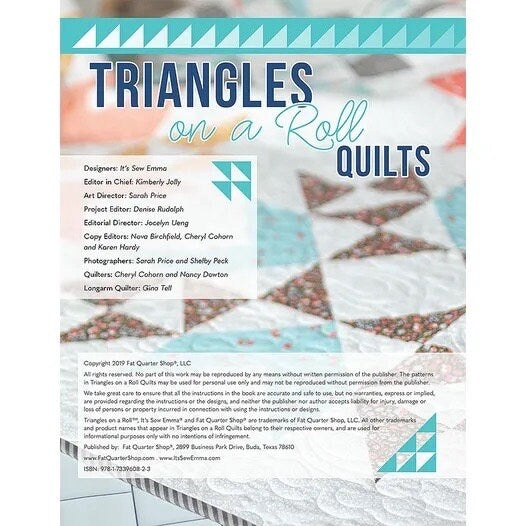 It's Sew Emma Triangles on a Roll Quilt Book (16 Projects Per Book)