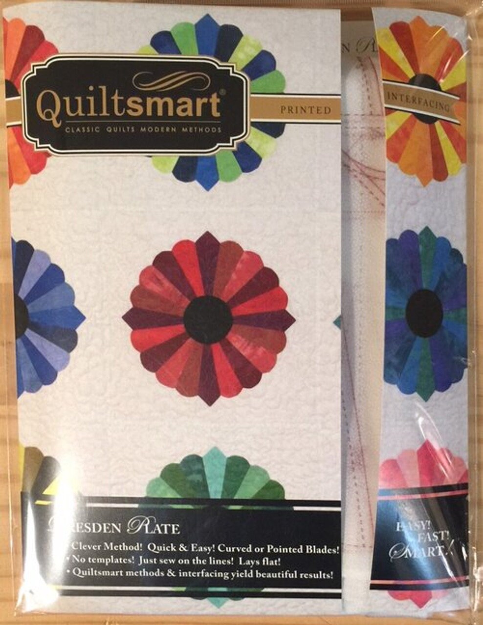 Quiltsmart Dresden Plate Quilt Printed Interfacing Pack (3 Size Variations Per Pattern)