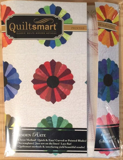 Quiltsmart Dresden Plate Quilt Printed Interfacing Pack (3 Size Variations Per Pattern)