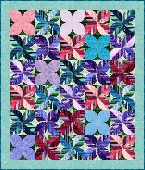 Quilt Fox Design Flower Carpet Quilt Pattern Finished Size: 93"x109"