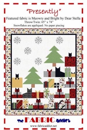 The Fabric Addict "Presently" Quilt Pattern Finished Size: 65"x74"