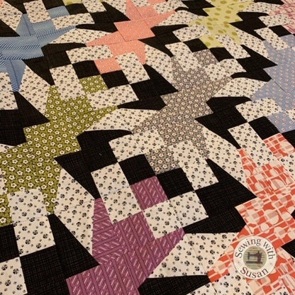 Suzn Quilts Bazinga Quilt Pattern Finished Size: 60.5"x70.5"