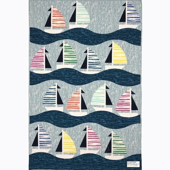 Everyday Stitches Newport Sails Quilt Pattern (3 Size Variations Per Pattern)