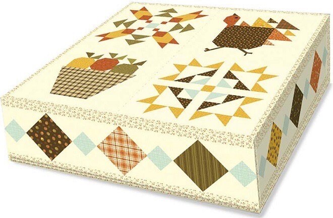 Riley Blake Sandy Gervais Adel In Autumn Fall Gatherings Quilt Kit Finished Size: 74"x74" Premium 100% Cotton Quilt Shop Quality Fabrics