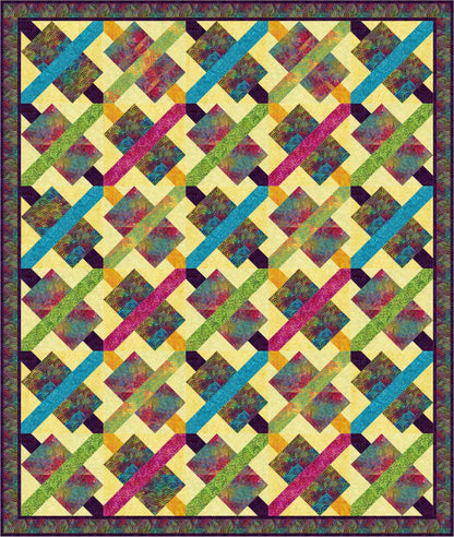 Gateway Quilts and Stuff Twist & Turn Quilt Pattern Finished Size: 65"x77"