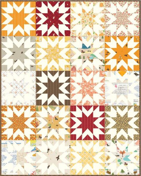 Live-Love-Sew Pattern Co American Honey Quilt Pattern Finished Size: 70"x87.5"