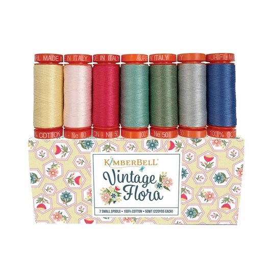 Aurifil Kimberbell Vintage Flora 7 Small Spool Thread Set 50WT (Small Spool 220YDS)