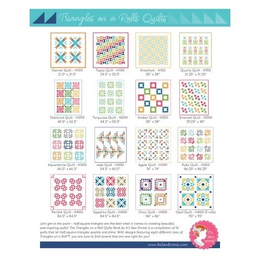 It's Sew Emma Triangles on a Roll Quilt Book (16 Projects Per Book)