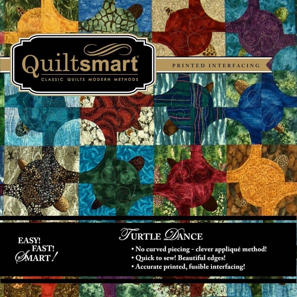 Quiltsmart Turtle Dance Quilt Printed Interfacing & Instructions Pack (2 Size Variations Per Pattern)