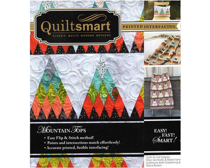 Quiltsmart Mountain Tops Quilt Printed Interfacing & Instructions Pack (2 Size Variations Per Pattern)