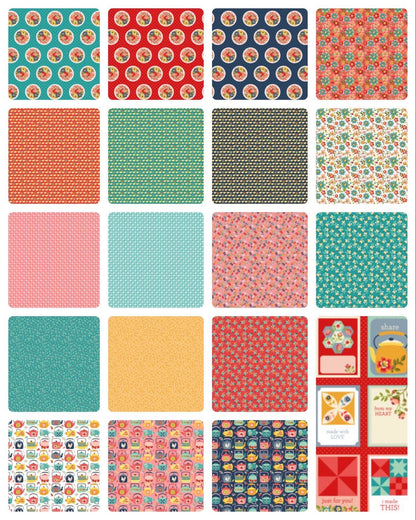 Poppie Cotton Sewing Bee Quilt Kit Featuring Poppie Cotton Betsy's Sewing Box Fabrics Finished Size: 68"x84"