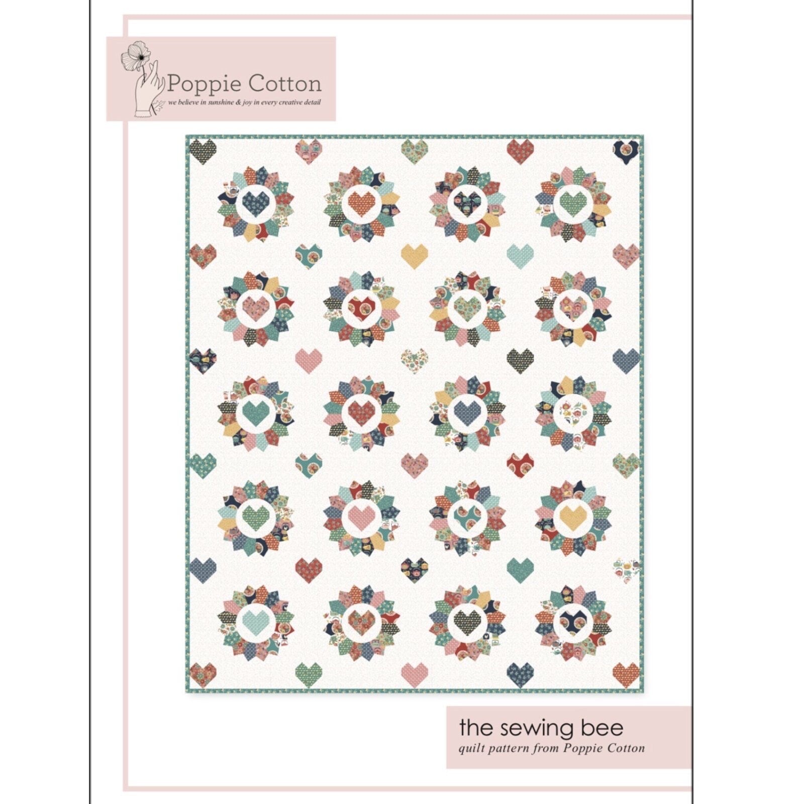 Poppie Cotton Sewing Bee Quilt Kit Featuring Poppie Cotton Betsy's Sewing Box Fabrics Finished Size: 68"x84"