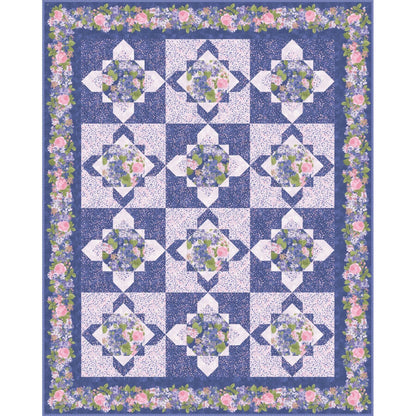 LAST ONE! Maywood Studio Cottage Bouquet Fabric Collection Cottage Bouquet Quilt Kit Finished Size: 63"x79" Premium 100% Cotton Fabrics