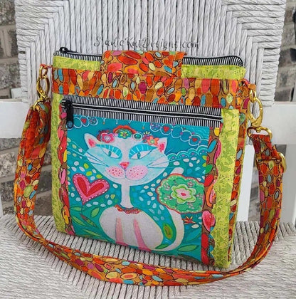 Studio Kat Designs Bella Bi-Fold Bag Pattern Finished Size: 9.5"x9"x3"