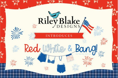 Riley Blake Sandy Gervais Red, White, and Bang Summer Sampler Quilt Kit Finished Size: 60"x76" Premium 100% Cotton Fabrics