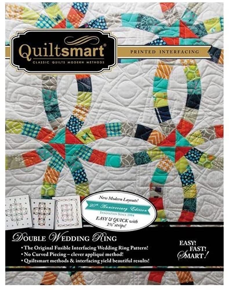 Quiltsmart Double Wedding Ring Quilt Printed Interfacing Pack (4 Size Variations Per Pattern)