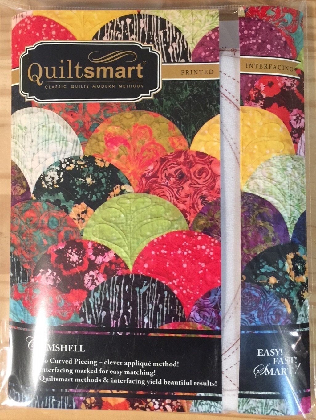 Quiltsmart Clamshell Quilt Printed Interfacing Pack (3 Size Variations Per Pattern)