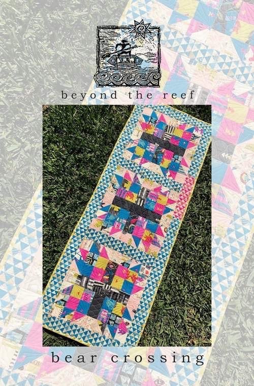 Beyond The Reef Bear Crossing Table Runner and Quilt Pattern (3 Size Variations Per Pattern)