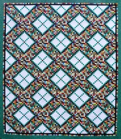 Lots of Little One Inch Squares "LOL" Argyle Style Quilt Pattern (3 Size Variations Per Pattern)