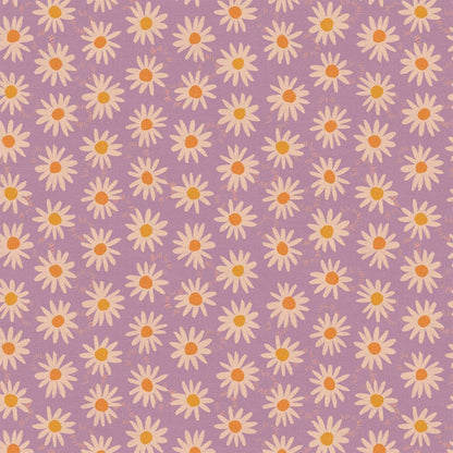 LAST BOLT! Paintbrush Studio Botanica Fabric Collection Simple Daisy on Purple Premium 100% Cotton Quilt Shop Quality Fabrics