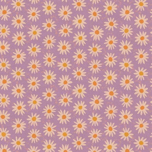 LAST BOLT! Paintbrush Studio Botanica Fabric Collection Simple Daisy on Purple Premium 100% Cotton Quilt Shop Quality Fabrics