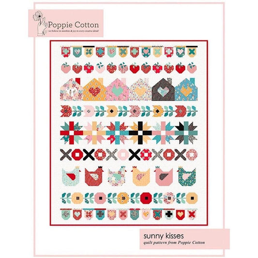 LAST RESTOCK!! Poppie Cotton Sunny Kisses Quilt Kit Featuring Poppie Cotton Hopscotch & Freckles Finished Size: 68"x80"