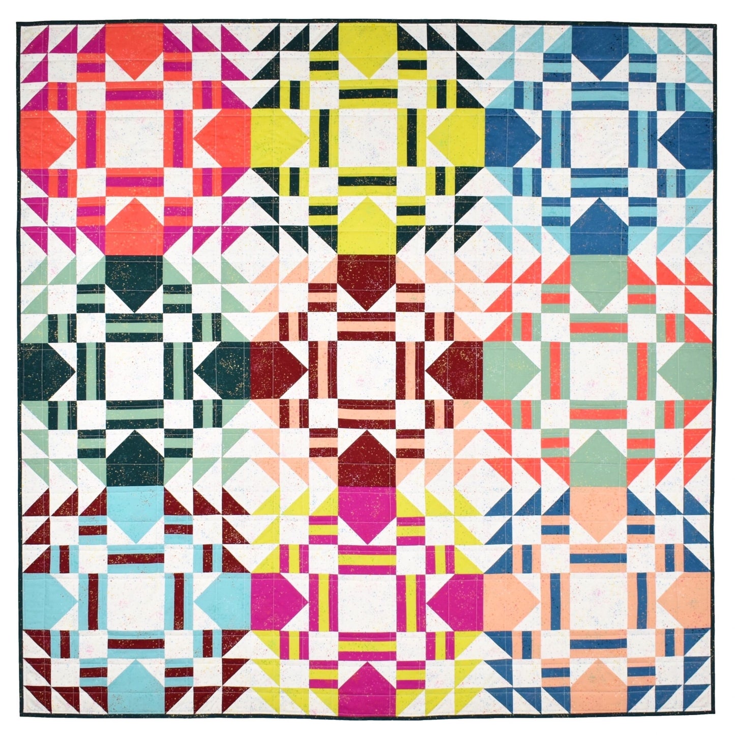 Patchwork & Poodles Everglow Quilt Pattern (7 Size Variations Per Pattern)