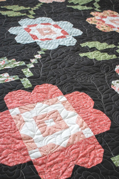 Lella Boutique Bloomers Quilt Pattern Finished Size: 83.5"x85.5"