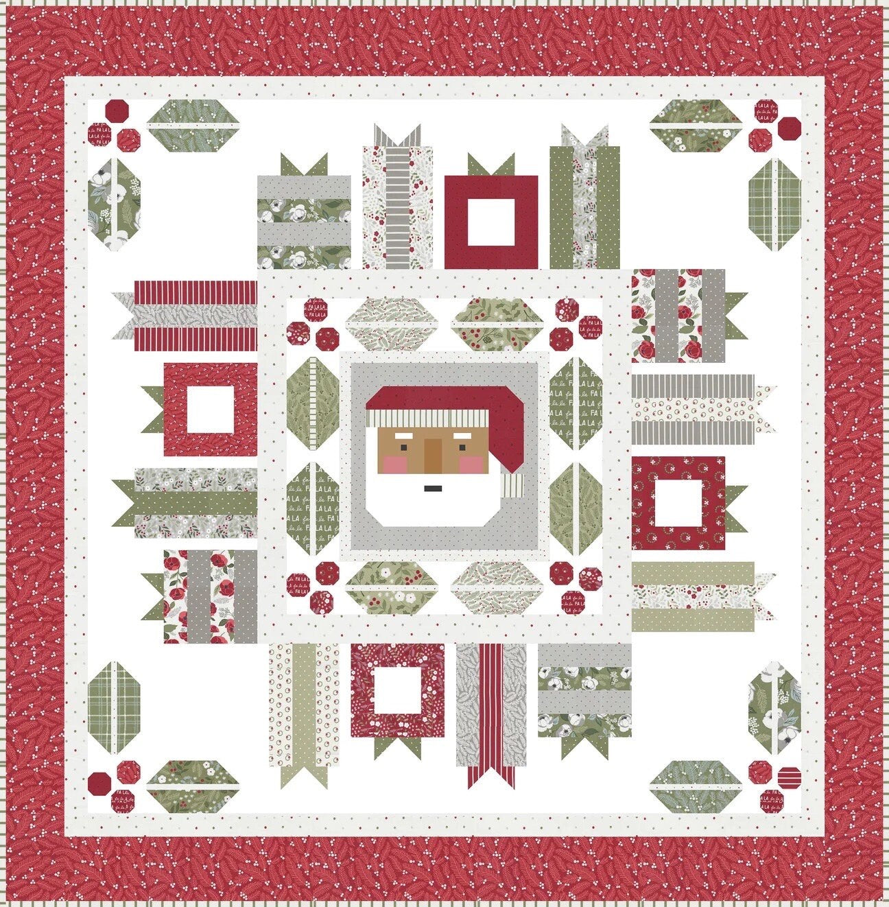 Lella Boutique Jolly Holiday Quilt Pattern Finished Size: 72.5"x72.5"