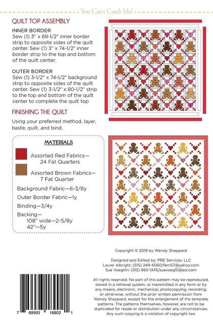 Wendy Sheppard You Can't Catch Me Quilt Pattern Finished Size: 80"x80"