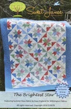 Sweet Jane's Quilting & Design The Brightest Star Quilt Pattern (2 Size Variations Per Pattern)