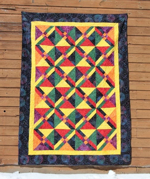 Sew Stem Spiffy Quilt Pattern (5 Size Variations Per Pattern)