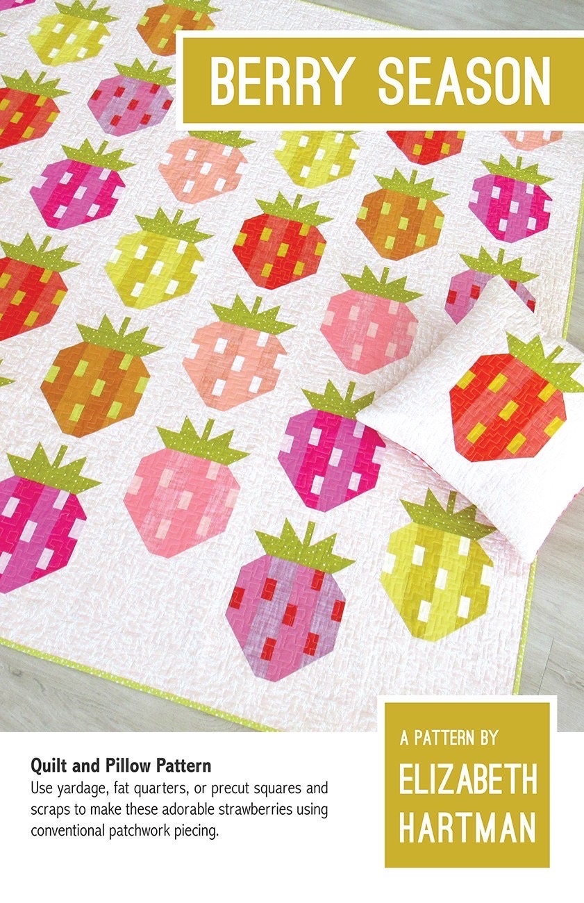 Elizabeth Hartman Berry Season Quilt Pattern (3 Size Variations Per Pattern)