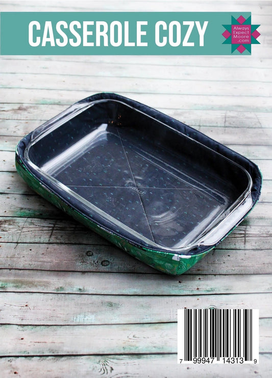 Always Expect Moore Postcard Casserole Cozy Pattern (Optional Boxed Bag Template Available)