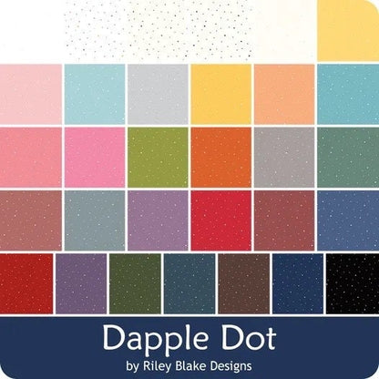 Riley Blake Dapple Dots Fabric Collection 31 Piece Fat Quarter Bundle Premium 100% Cotton Quilt Shop Quality Fabrics